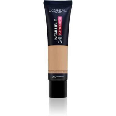 l'oreal paris l'oreal paris infaillible 24h matte cover foundation 260 soleil dore  oil control,