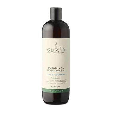 sukin botanical body wash lime and coconut