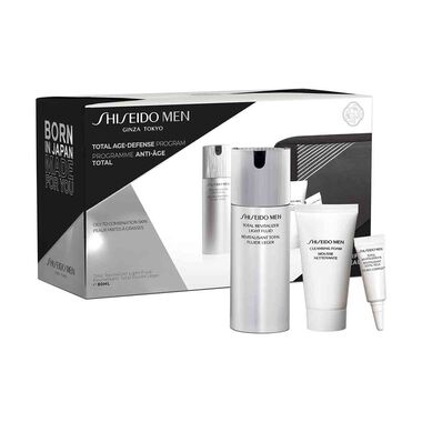 shiseido shiseido men total revitalizer light fluid pouch set