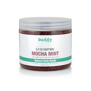 buddy scrub luxe mocha mint body scrub 300g