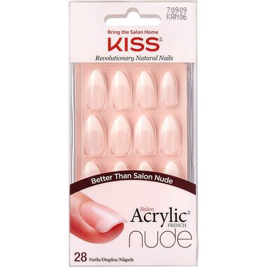 kiss kiss acrylic nude nails  kan06