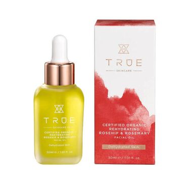 true skincare certified organic rehydrating rosehip and rosemary facial oil