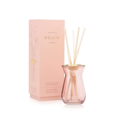 paddywax flora bulb pink glass diffuser willow