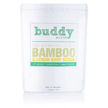 buddy scrub bamboo natural body scrub 200g