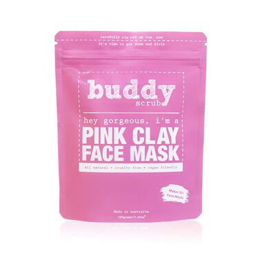 buddy scrub australian pink clay face mask 100g