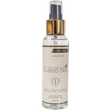 lusso tan golden glow hand and face mist