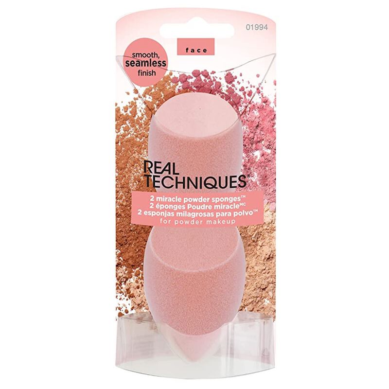 real techniques miracle powder sponge, pack of 2