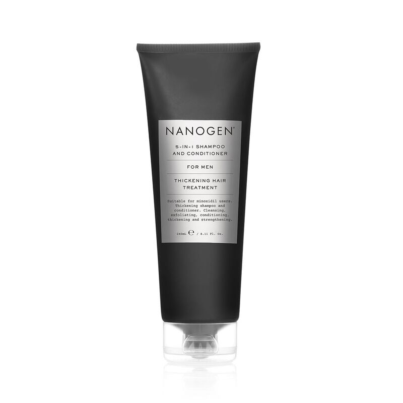 nanogen men 5in1 exfoliating shampoo & conditioner 240ml