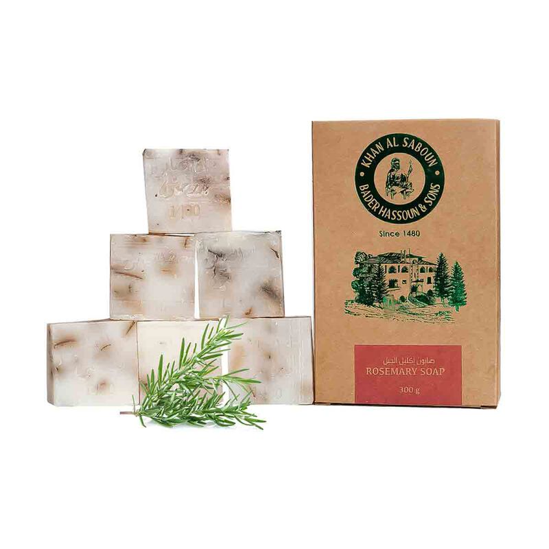 khan al saboun organic herbal antioxidant rosemary soap pack of 6