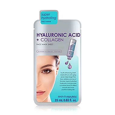 skin republic skin republic hyaluronic acid+collagen face mask sheet 25ml